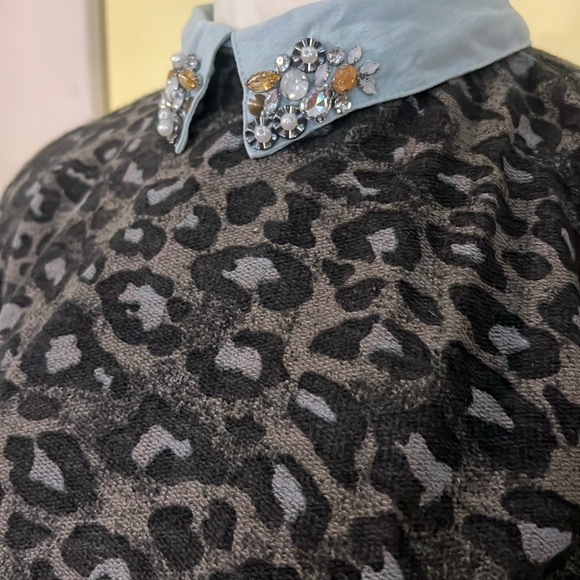 Next leopard print long sleeve shirt - size small - Picture 3 of 12